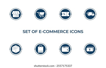 Set of E-commerce Icons Vector, Ecommerce Icon Set.