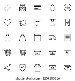 Set of e-commerce line icons