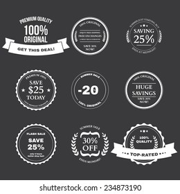 Set of E-commerce Sale labels, badges and design elements vector illustration
