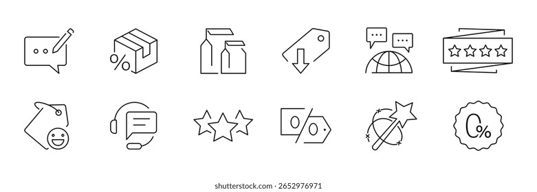 Conjunto de comercio electrónico y colección de íconos de compras. Gráfico de pedidos de Clientes, símbolo de transacción de comercio electrónico.