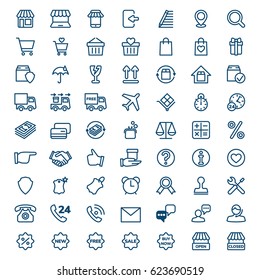 Set of E-commerce and shopping icons. Modern linear icons for Web and Mobile. Vector illustration