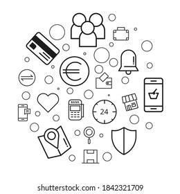 Set of Ecommers doodle icon vector illustration