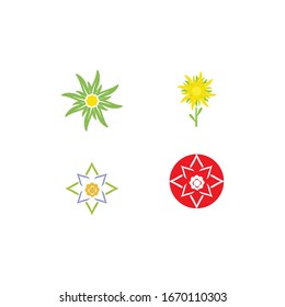 Set Edelweiss Logo Template vector symbol nature