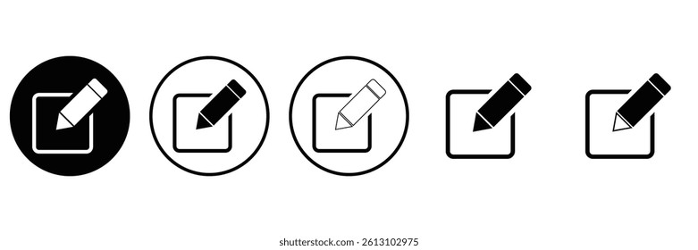 Set of  Edit icon set. edit document icon. edit text icon. pencil. sign up vector illustration