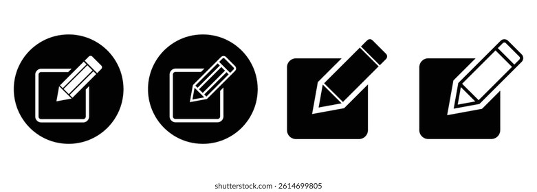 Set of  Edit icon set. edit document icon. edit text icon. pencil. sign up vector illustration