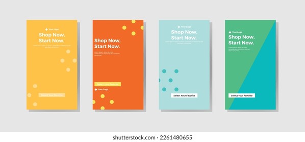 Set of Editable banner instagram story template. Black and yellow background color with stripe line shape. Suitable for social media stories post and web mobile ads. Vector with photo college