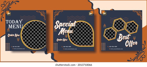 conjunto de banner editable para publicaciones en medios sociales y marketing.