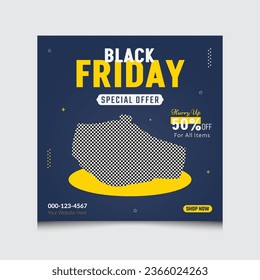 Conjunto de banners y anuncios editables de viernes negro para el diseño de promoción