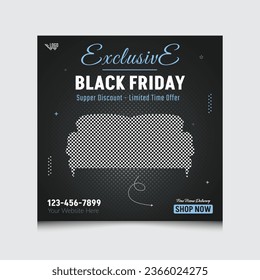 Conjunto de banners y anuncios editables de viernes negro para el diseño de promoción