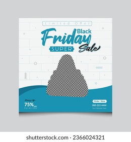 Set of Editable black friday social media banners and ads for promotion design