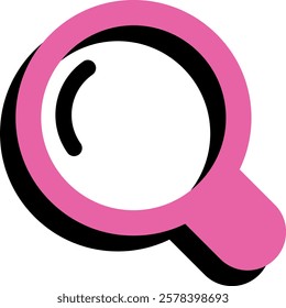 Set of editable colorful magnifying glass and search icons. Containing search, magnifying glass, color magnifier, finding information, magnifying, magnifying information, zooming in, zooming in on an 