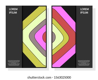 Set of editable cover layouts with abstract geometric pattern for brochure, magazine, flyer, booklet, annual report. Abstract background.
