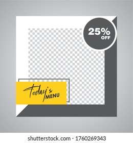 Set of Editable minimal square banner template. Suitable for social media post and web internet ads. Vector illustration with photo college.
