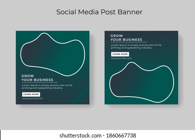 Conjunto de plantillas de banner cuadrado mínimo editable.Adecuado para publicaciones en medios sociales y anuncios en Internet. Ilustración vectorial con colegio fotográfico