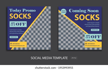 Set of Editable minimal square banner template. for promotion belt. with color blue  , Suitable for social media post and web internet ads.