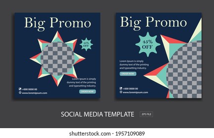 Set of Editable minimal square banner template. for promotion big bracelet . Suitable for social media post and web internet ads.