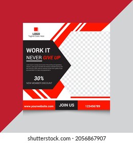 Set of Editable minimal square banner template. Different background color with stripe line shape. Suitable for social media post and web internet ads.