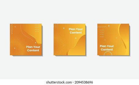 Set of Editable minimal square banner template. Black and yellow background color with stripe line shape. Suitable for social media post and web internet ads. Vector illustration with photo college