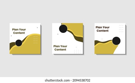 Set of Editable minimal square banner template. Black and yellow background color with stripe line shape. Suitable for social media post and web internet ads. Vector illustration with photo college