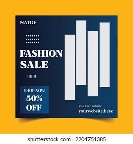 Set of Editable minimal square banner template. Black and yellow background color with stripe line shape. Suitable for social media post and web internet ads. Vector illustration with photo college
