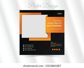 Set of Editable minimal square banner template. Creative social media post template collection memphis.