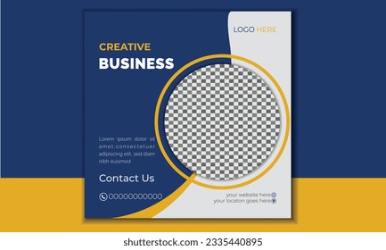 Set of Editable minimal square banner template. Black and yellow background color with stripe line shape. Suitable for social media post and web internet ads. Vector illustration,