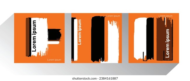 Set of Editable minimal square banner template
