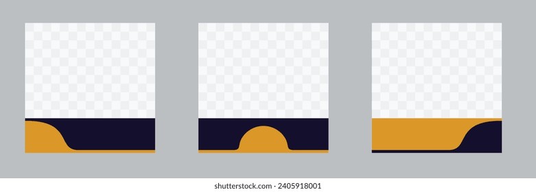 Set of Editable minimal square banner template.  background Suitable for social media post and web internet ads.