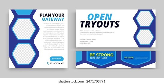 Set of Editable minimal square banner template. Suitable for social media post and web internet ads.
