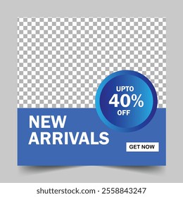 Set of Editable minimal square banner template.