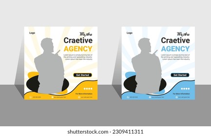 Set of Editable minimal square size, Suitable for social media post and web ads. Modern promotion size and multiple design.
