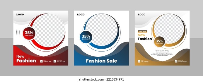 Set of Editable minimal square social media banner template. Suitable for social media posts an ad, advertisements, advertising, announcement, brochure, and web internet ads. home sale,