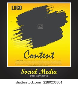 Set of Editable minimal square social media banner template.