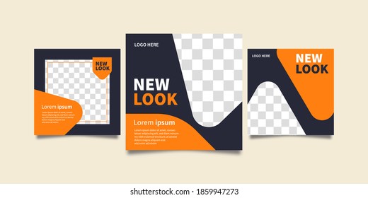 Conjunto de plantillas de banner editable moderno. Adecuado para publicaciones en medios sociales y anuncios en internet. Ilustración vectorial con colegio fotográfico