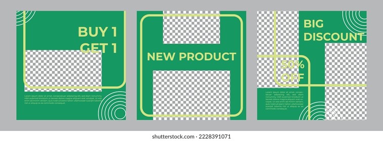 Set Of Editable Modern Social Media Post Template. Suitable For Fashion Sale, Discount, New Product For Social Media Posts.