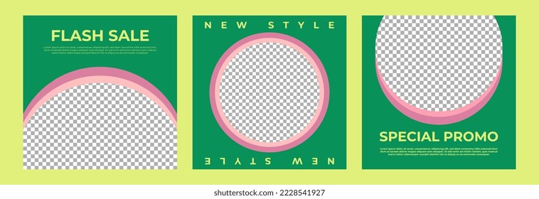 Set Of Editable Modern Social Media Post Template. Suitable For Fashion Sale, Discount, New Product For Social Media Posts