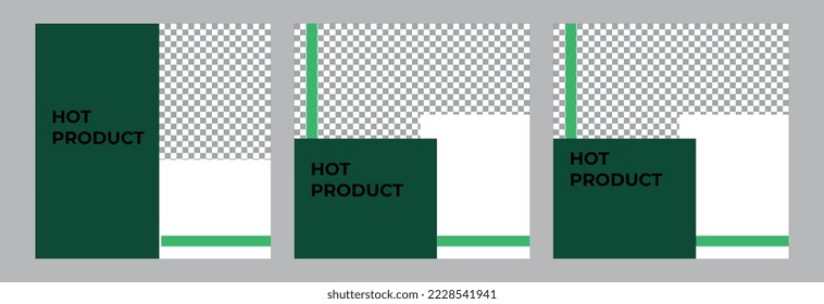 Set Of Editable Modern Social Media Post Template. Suitable For Fashion Sale, Discount, New Product For Social Media Posts