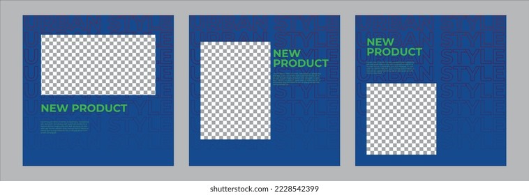 Set Of Editable Modern Social Media Post Template. Suitable For Fashion Sale, Discount, New Product For Social Media Posts