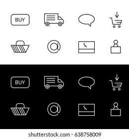 Set of editable online shopping. Icons for web or interfaces.