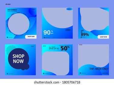 Set of editable Post Template Social Media Banners and feed post, sale promotion and digital marketing.
