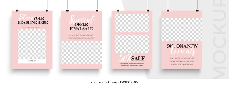 Set of Editable poster template. Can be used for poster, brochure, magazine, card, book, flyer, banner, anniversary. Trendy corporate style.