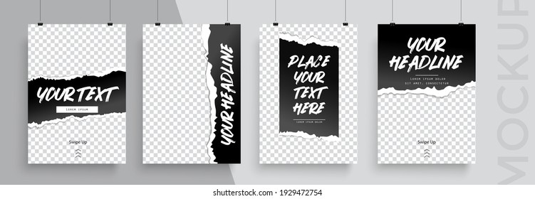 Set of Editable poster template. Can be used for poster, brochure, magazine, card, book, flyer, banner, anniversary. Trendy corporate style.