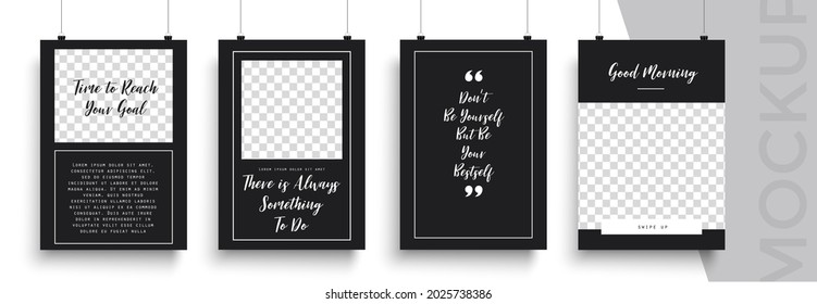 Set of Editable poster template. Can be used for poster, brochure, magazine, card, book, flyer, banner, anniversary. Trendy corporate style.