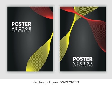 Set of Editable poster template. Can be used for poster, brochure, magazine