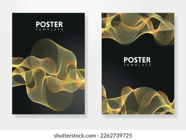 Set of Editable poster template. Can be used for poster, brochure, magazine