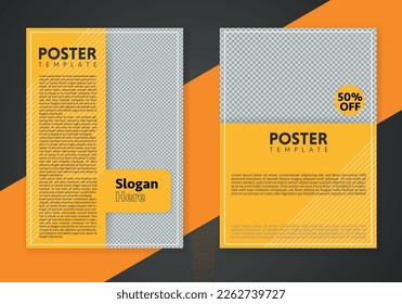 Set of Editable poster template. Can be used for poster, brochure, magazine