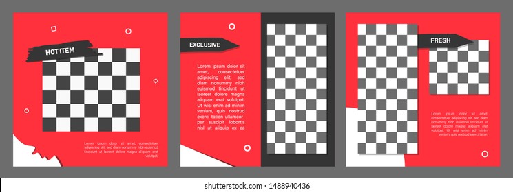 Set of editable sale banner template. Square banner for social media post and web/internet ads. Sale banner adversiter template