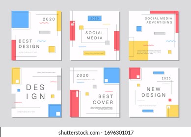 Set of editable sale banner template. Mobile banner for social media post and web/internet ads. Sale banner adversiter template. Cover template design vector with geometric shapes background.