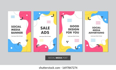 Set of editable sale banner template. Mobile banner for social media post and web/internet ads. Sale banner adversiter template.