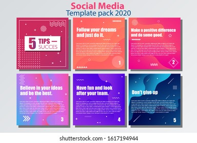 set editable social media post perfect for your promotion